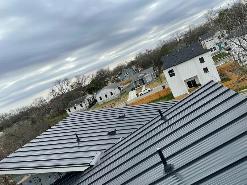 Standing seam metal roof panels with vents for Skylight Repair in Dos Palos